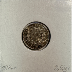 50 CENTIMES CERES - 1873A - Pièce de monnaie en Argent //... 2