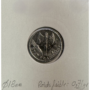 50 CENTIMES BAZOR (1943) Monnaie en Aluminium // Variété... 2