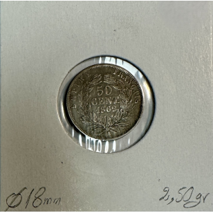 50 CENTIMES NAPOLEON III - 1862A - Pièce de monnaie en... 2