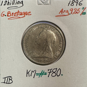 ROYAUME-UNI / GRANDE BRETAGNE - 1 Shilling 1896 - Monnaie...