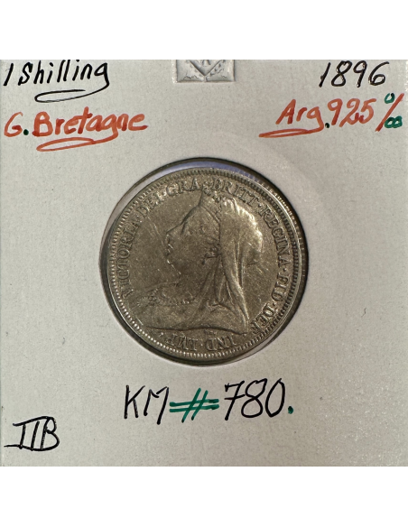 ROYAUME-UNI / GRANDE BRETAGNE - 1 Shilling 1896 - Monnaie en Argent // TTB