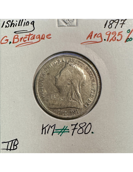 ROYAUME-UNI / GRANDE BRETAGNE - 1 Shilling 1897 - Monnaie en Argent // TTB