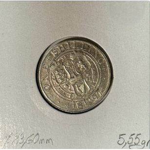 ROYAUME-UNI / GRANDE BRETAGNE - 1 Shilling 1897 - Monnaie... 2