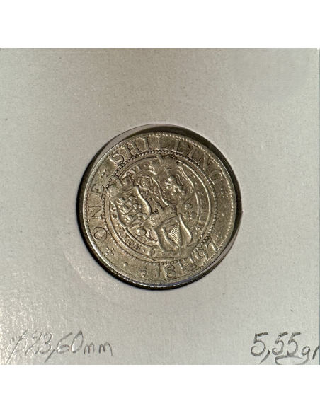 ROYAUME-UNI / GRANDE BRETAGNE - 1 Shilling 1897 - Monnaie en Argent // TTB