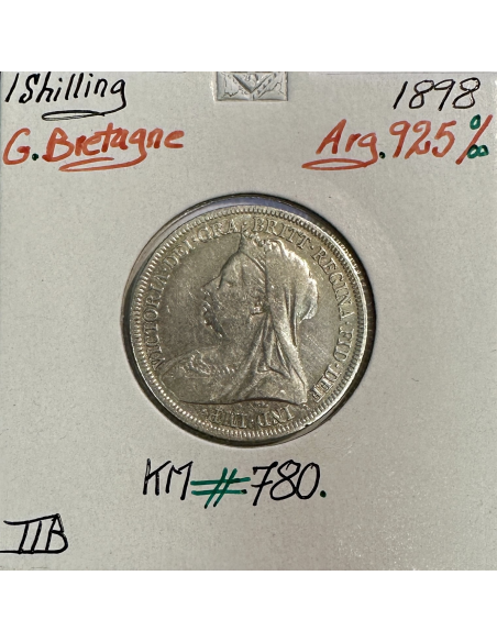 ROYAUME-UNI / GRANDE BRETAGNE - 1 Shilling 1898 - Monnaie en Argent // TTB
