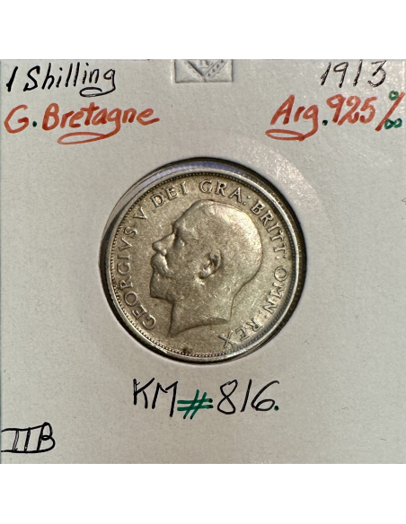 ROYAUME-UNI / GRANDE BRETAGNE - 1 Shilling 1913 - Monnaie en Argent // TTB