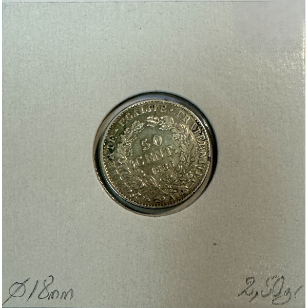 50 CENTIMES CERES - 1886A - Pièce de...