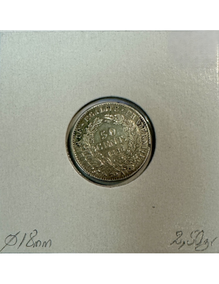 50 CENTIMES CERES - 1886A - Pièce de monnaie en Argent // TB
