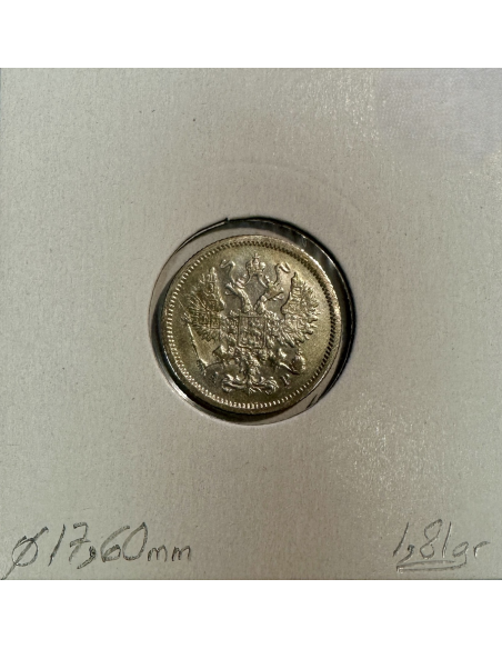 RUSSIE - 10 KOPEKS 1905 AP - Pièce de Monnaie en Argent // Qualité : TTB