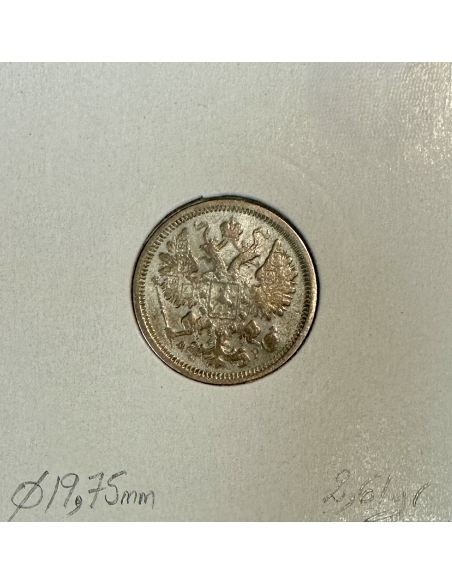 RUSSIE - 15 KOPEKS 1904 AP - Pièce de Monnaie en Argent // Qualité : TB