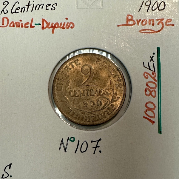 2 CENTIMES DANIEL-DUPUIS - 1900 -...