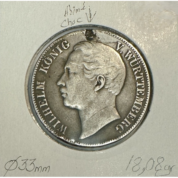 ALLEMAGNE WURTTEMBERG - 1 THALER 1860...