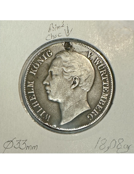 ALLEMAGNE WURTTEMBERG - 1 THALER 1860 - Monnaie en Argent // Qualité : B