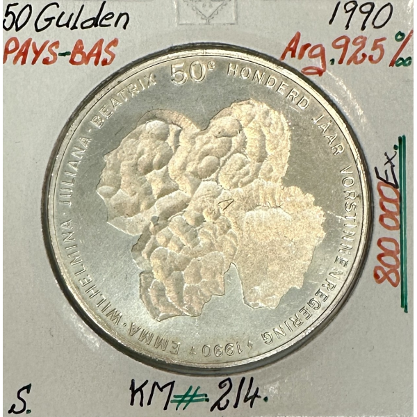 PAYS-BAS - 50 GULDEN 1990 - Pièce de...