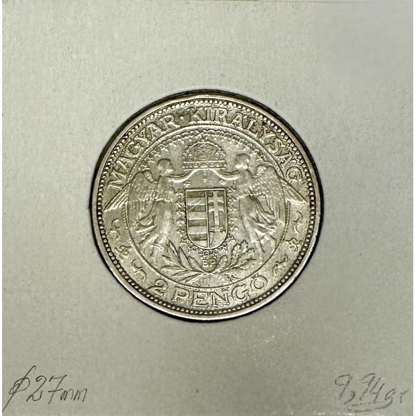 HONGRIE - 2 PENGO 1932 BP - Pièce de...