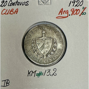 20 CENTAVOS 1920 - Pièce de Monnaie en argent // Qualité...