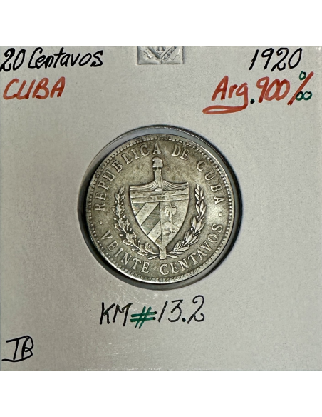 20 CENTAVOS 1920 - Pièce de Monnaie en argent // Qualité : TB