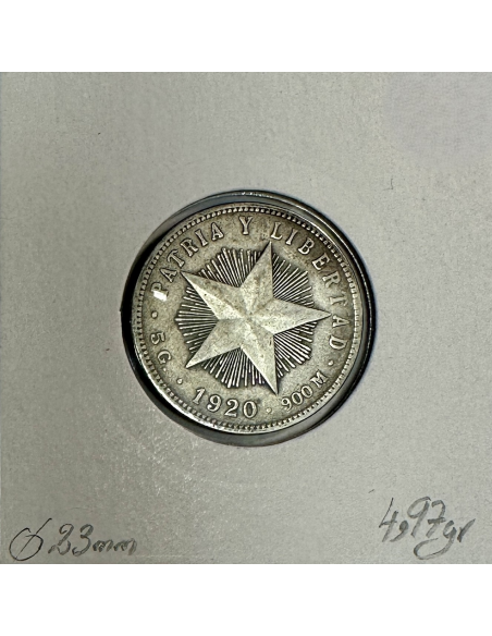 20 CENTAVOS 1920 - Pièce de Monnaie en argent // Qualité : TB