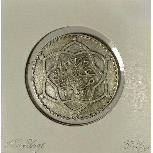 MAROC - 1 RIAL - 10 DIRHAMS (AH 1329 Pa) - Monnaie en... 2