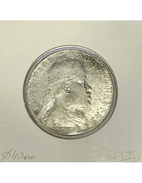 ETHIOPIE - BIRR 1895 - Pièce de Monnaie en Argent // Qualité : TB