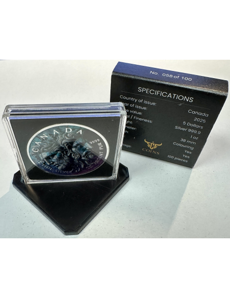 CANADA - 5 DOLLARS 2025 - Pièce de Monnaie Colorisée en Argent // Qualité BE