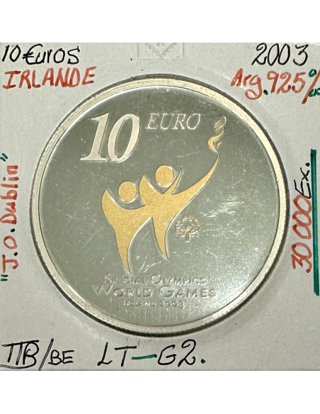 IRLANDE - 10 EURO 2003 - Pièce de Monnaie en BE // Qualité : TTB