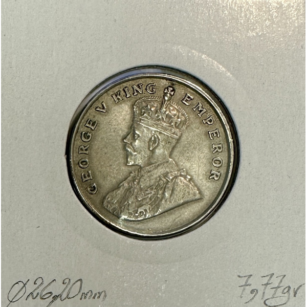 INDE BRITANNIQUE - 8 ANNAS 1920 -...