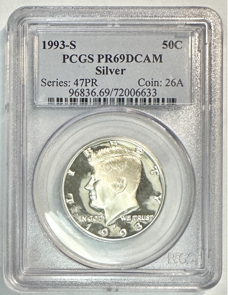 USA - HALF DOLLAR 1993 - Pièce de Monnaie en Argent - Certifiée PCGS
