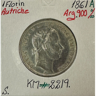 AUTRICHE - 1 FLORIN 1861 A - Pièce de Monnaie en Argent...