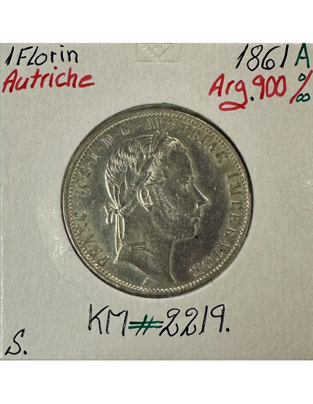 AUTRICHE - 1 FLORIN 1861 A - Pièce de Monnaie en Argent // SUP