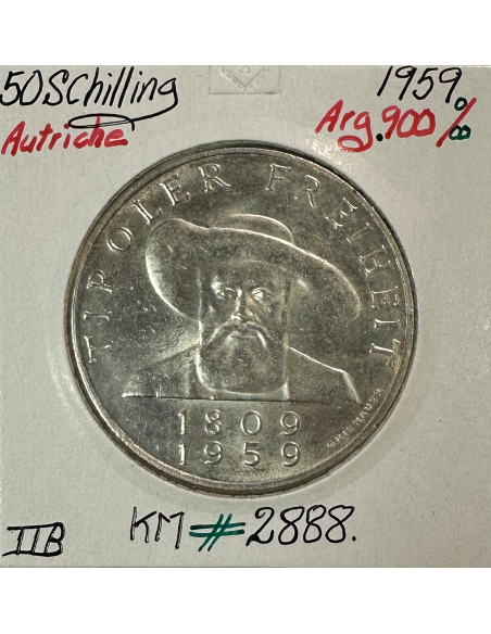 AUTRICHE - 50 SCHILLING 1959 - Pièce de Monnaie en Argent // TTB