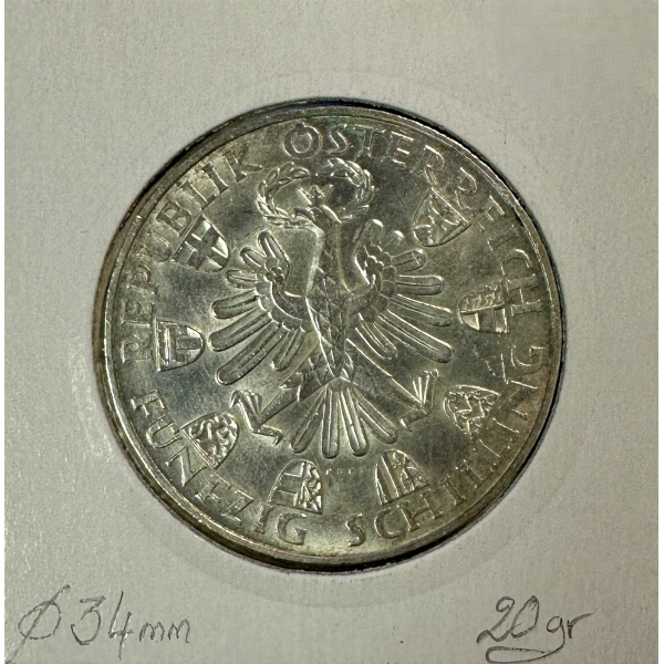 AUTRICHE - 50 SCHILLING 1959 - Pièce...