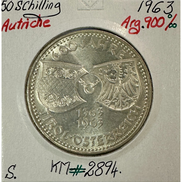 AUTRICHE - 50 SCHILLING 1963 - Pièce...