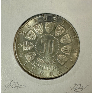 AUTRICHE - 50 SCHILLING 1963 - Pièce de Monnaie en Argent... 2