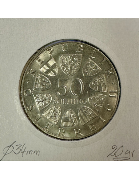 AUTRICHE - 50 SCHILLING 1978 - Pièce de Monnaie en Argent // SUP