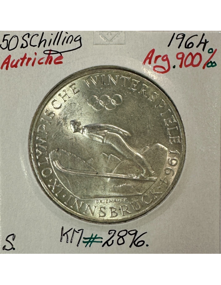AUTRICHE - 50 SCHILLING 1964 - Pièce de Monnaie en Argent // SUP