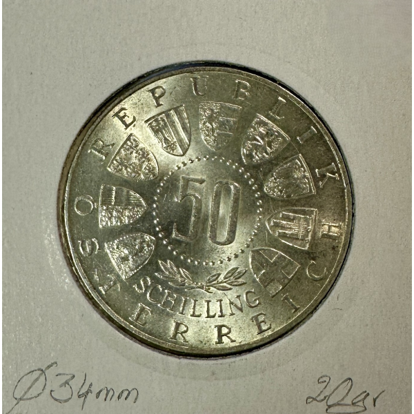 AUTRICHE - 50 SCHILLING 1964 - Pièce...