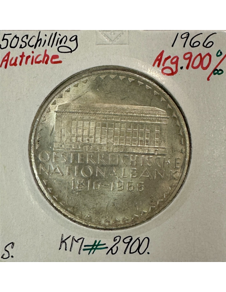AUTRICHE - 50 SCHILLING 1966 - Pièce de Monnaie en Argent // SUP