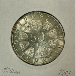AUTRICHE - 50 SCHILLING 1966 - Pièce de Monnaie en Argent... 2