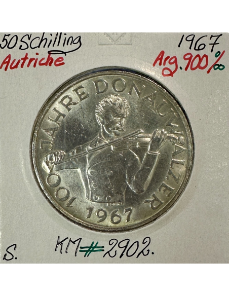 AUTRICHE - 50 SCHILLING 1967 - Pièce de Monnaie en Argent // SUP