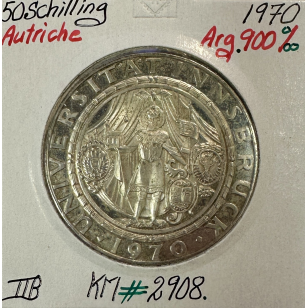 AUTRICHE - 50 SCHILLING 1970 - Pièce de Monnaie en Argent...