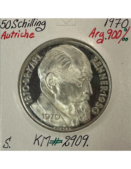 AUTRICHE - 50 SCHILLING 1970 - Pièce de Monnaie en Argent // SUP