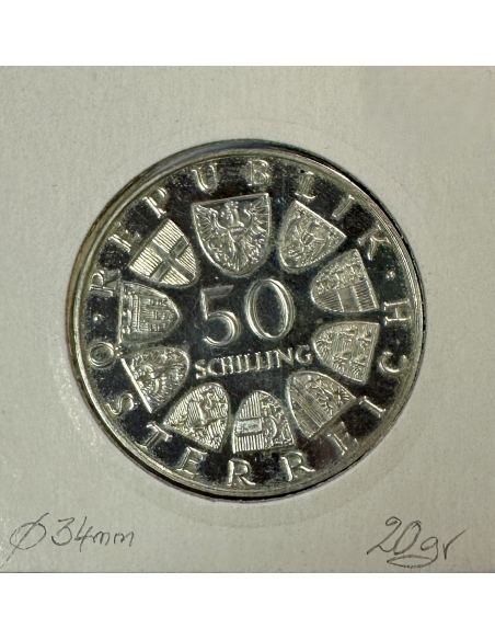 AUTRICHE - 50 SCHILLING 1970 - Pièce de Monnaie en Argent // SUP