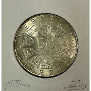 AUTRICHE - 50 SCHILLING 1972 - Pièce de Monnaie en Argent... 2