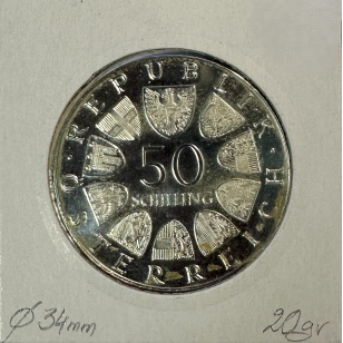 AUTRICHE - 50 SCHILLING 1973 - Pièce de Monnaie en Argent... 2