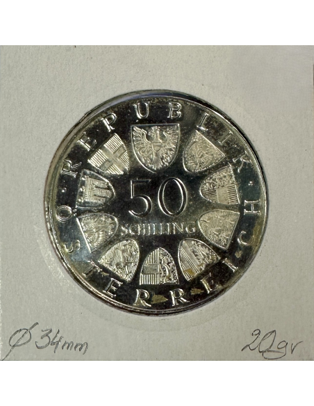 AUTRICHE - 50 SCHILLING 1973 - Pièce de Monnaie en Argent // TTB (REF 1)