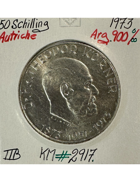 AUTRICHE - 50 SCHILLING 1973 - Pièce de Monnaie en Argent // TTB (REF 2)