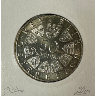 AUTRICHE - 50 SCHILLING 1973 - Pièce de Monnaie en Argent... 2