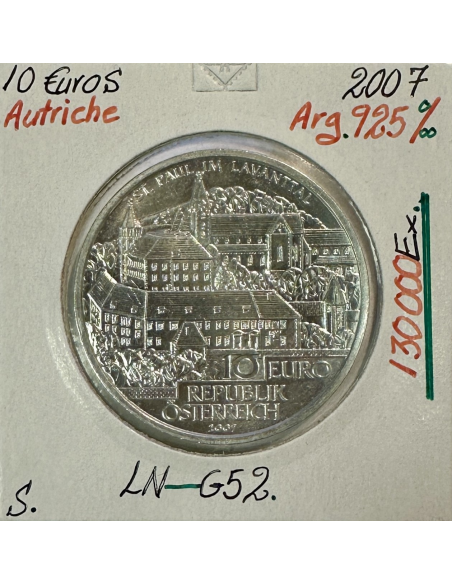 AUTRICHE - 10 EURO EN ARGENT (2007) // Qualité : SUP