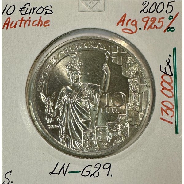 AUTRICHE - 10 EURO EN ARGENT (2005)...